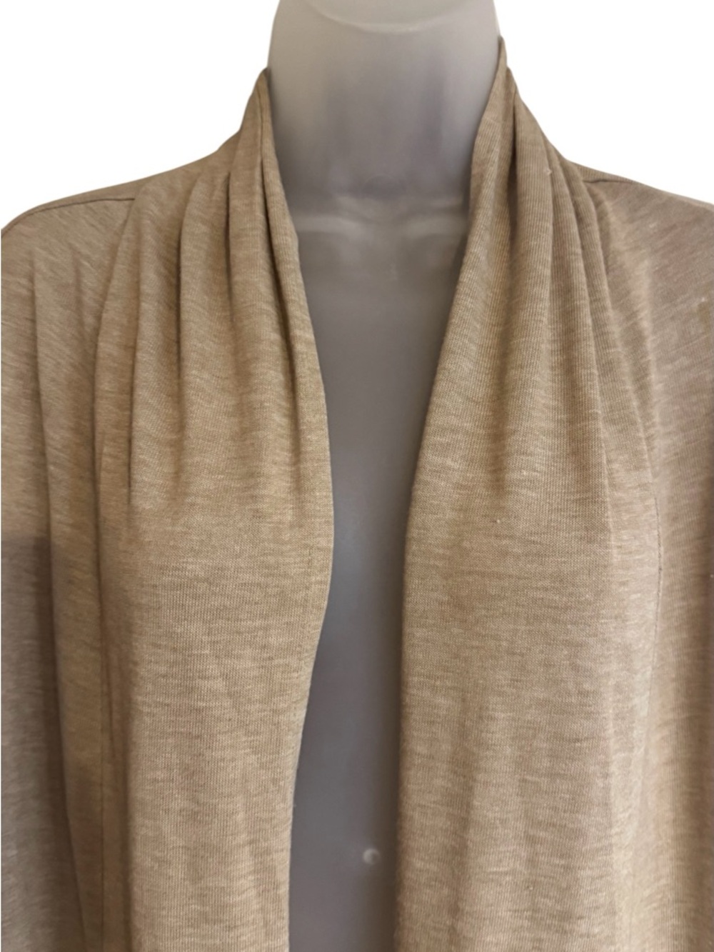 LOGO by Lori Goldstein Open-Front Longer Cardigan w/Back Detail PLUS: 1X #14 - Picture 2 of 9